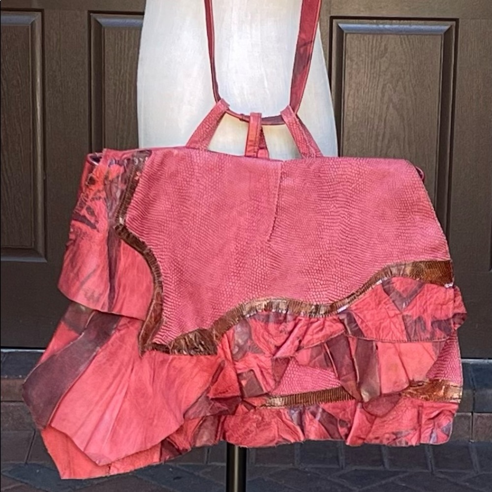 Susan Riedweg vintage mixed media handbag